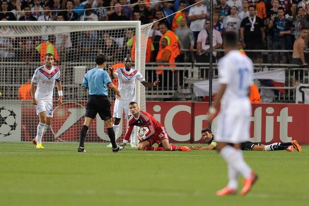 Anthony Lopes (lyon) FOOTBALL : Olympique Lyon vs Real Sociedad San Sebastian - Ligue des champions - 20 08 2013 FredericChambert Panoramic 