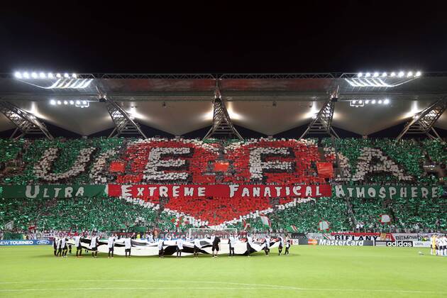 27.08.2013 WARSZAWA, PEPSI ARENA - PLAY OFF QUALIFICATION ROUND UEFA CHAMPIONS LEAGUE SECOND GAME - LEGIA WARSZAWA FANS -  GY5Q0679