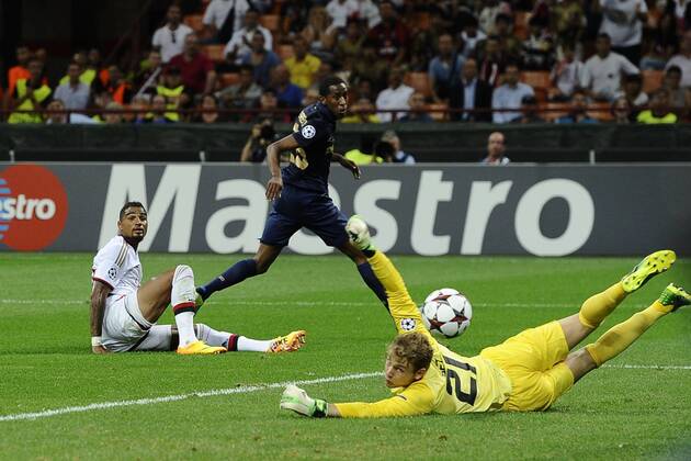Milano 28 08 2013 - Champions League AC Milan - PSV Eindhoven Kevin Prince Boateng - Jeroen Zoet 