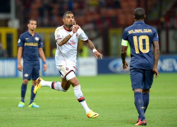 IPP20130828 Football - soccer: UEFA Champions League Quali - AC Mailand - PSV Eindhoven, Kevin Prince Boateng (Hinweis: Verwendung nur in Deutschland - only Germany) xHOCHxZWEIx xItalyxPhotoxPressx 