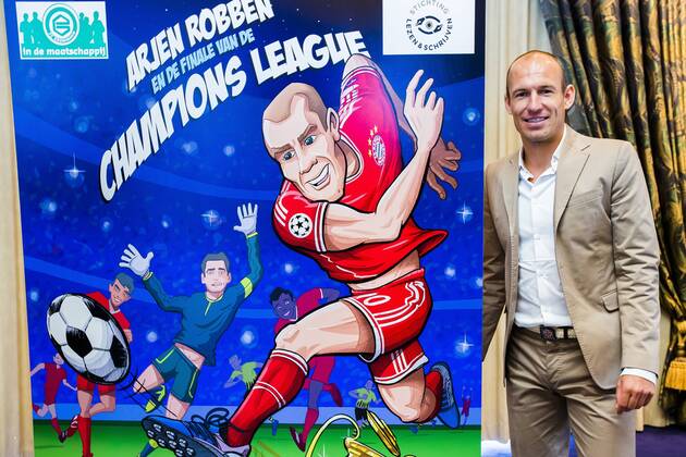 Arjen Robben (Bayern München Holland) praesentiert sein Kinderbuch Arjen Robben und das Finale der Champions League Press conference Arjen Robben National team 2013 2014 xVIxLaurensxLindhoutxIVx 1767625