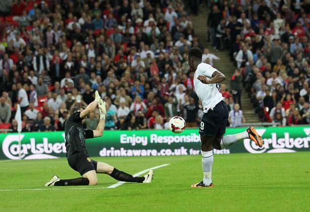 England s Danny Welbeck scoring his sides fourth goal England v Moldova - 2014 World Cup Qualifier - Wembley Stadium - London - England -06 09 2013 - Pic David Klein Sportimage EDITORIAL USE ONLY. No use with unauthorised audio, video, data, fixture lists, club league logos or live services. Online in-match use limited to 120 images, no video emulation. No use in betting, games or single club league player publications.