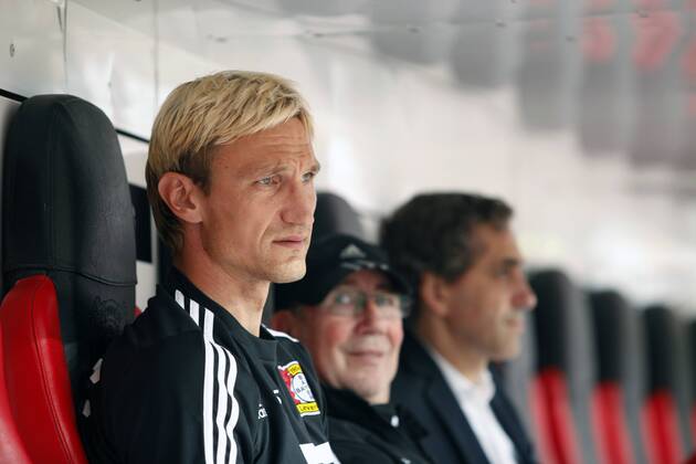 14.09.13 1. Fussball Bundesliga Bayer 04 Leverkusen vs VFL Wolfsburg in der BayArena Leverkusen --- Cheftrainer Sami Hyypiae (Bayer 04 Leverkusen) EP_jge