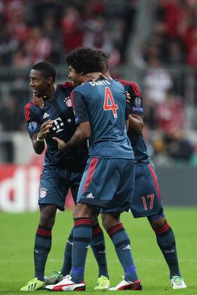 Torjubel der Mannschaft (FC Bayern Muenchen) FC Bayern Muenchen vs. PFC CSKA Moskau, Fussball, Championsleague, 17.09.2013 EP_ckt
