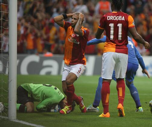 UEFA Champions League group B match between Galatasaray and Real Madrid at Turk Telekom Arena Stadium on September 17, 2013 in Istanbul,Turkey. Pictured: Felipe Melo of Galatasaray. 