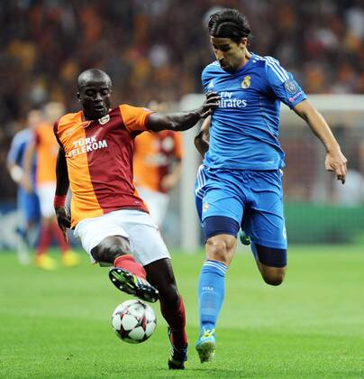 UEFA Champions League group B match between Galatasaray Istanbul and Real Madrid at Turk Telekom Arena Stadium on September 17, 2013 in Istanbul,Turkey. Match Scored: Galatasaray 1 - Real Madrid 6 Pictured: Dany Nounkeu of Galatasaray and Sami Khedira of Real Madrid. 