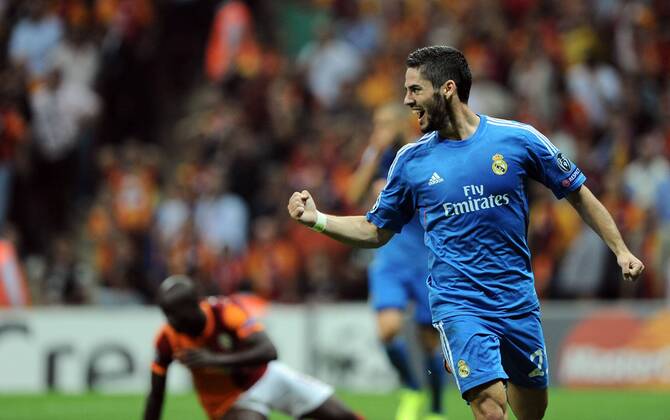 UEFA Champions League group B match between Galatasaray Istanbul and Real Madrid at Turk Telekom Arena Stadium on September 17, 2013 in Istanbul,Turkey. Match Scored: Galatasaray 1 - Real Madrid 6 Pictured: Isco Suarez of Real Madrid. 