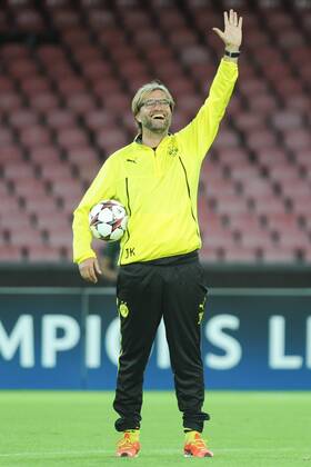 Sept. 17, 2013 - Naples, Italy - Jürgen Klopp looks on Borussia Dortmund training session ahead of their UEFA Champions League match Naples v Borussia Dortmund. Training session of Borussia Dortmund ahead of the UEFA Champions League match Naples vs Borussia  - ZUMAn23