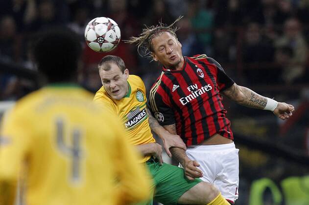 Philippe Mexes AC Milan, Anthony Stokes Celtic Stadio Giuseppe Meazza AC Milan - Celtic Glasgow MarcoxBertorello