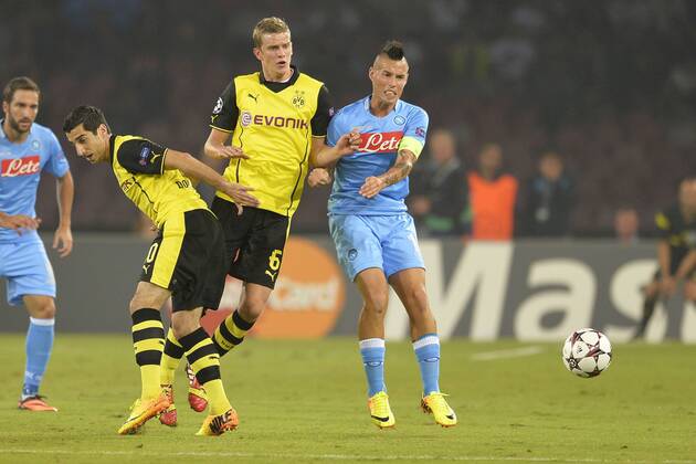 Henry Mkhitaryan, Sven Bender Borussia, Marek Hamsik Napoli Napoli SSC Napoli - Borussia Dortmund andreaxstaccioli