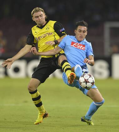 Marcel Schmerzel Borussia, Jose Callejon Napoli Napoli SSC Napoli - Borussia Dortmund andreaxstaccioli