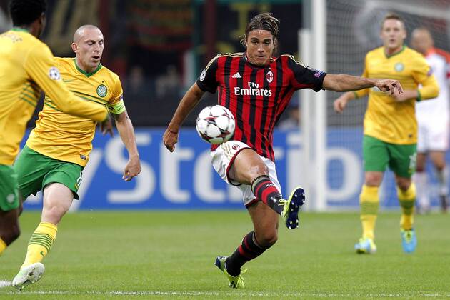 Alessandro Matri AC Milan, Scott Brown Celtic Stadio Giuseppe Meazza AC Milan - Celtic Glasgow MarcoxBertorello