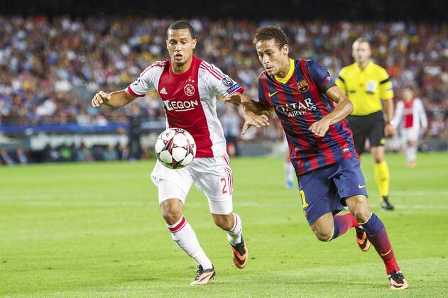 Neymar during the Champions League match between FC Barcelona and Ajax Amsterdam on September 18, 2013 at the Camp Nou stadium in Barcelona, Spain FC Barcelona v Ajax Champions League 2013 2014 xVIxxIVx 1796356