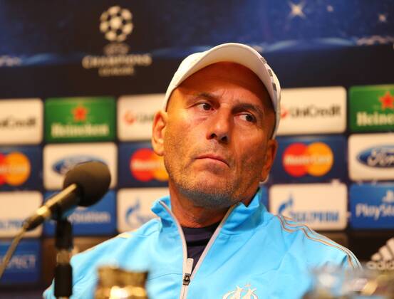 Montag 30.09.2013, Saison 2013 2014, UEFA Champions League, Pressekonferenz im Presseraum des Dortmunder Signal Iduna Parks vor dem Spiel zwischen dem BVB Borussia Dortmund und Olympique de Marseille, Trainer Elie Baup (OM)