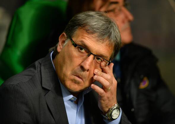 Gerardo Martino manager of Barcelona - UEFA Champions League Group H - Celtic vs Barcelona - Celtic Park Stadium - Glasgow - Scotland - 01 10 13 - Picture Simon Bellis Sportimage EDITORIAL USE ONLY. No use with unauthorised audio, video, data, fixture lists, club league logos or live services. Online in-match use limited to 120 images, no video emulation. No use in betting, games or single club league player publications.