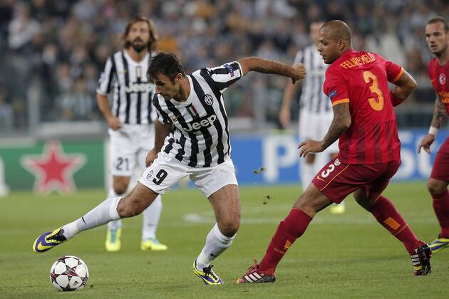 Mirko Vucinic Juventus, Felipe Melo Galatasaray, Torino 02-10-2013 Juventus Stadium Football Calcio 2013 2014 Champions League Juventus - Galatasaray Foto Marco Bertorello Insidefoto MarcoxBertorello