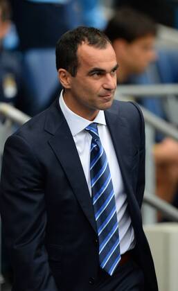 Roberto Martinez manager of Everton - Barclays Premier League - Manchester City vs Everton - Etihad Stadium - Manchester - England - 05 10 13 - EDITORIAL USE ONLY. No use with unauthorised audio, video, data, fixture lists, club league logos or live services. Online in-match use limited to 120 images, no video emulation. No use in betting, games or single club league player publications.