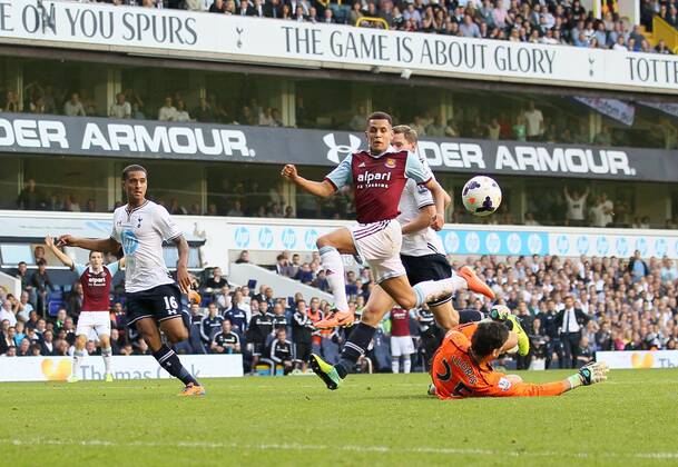 West Ham s Ravel Morrison scoring his sides third goal Tottenham Hotspur - West Ham United - Premier League - White Hart Lane - London - England -06 10 2013 - xDavidxKleinx EDITORIAL USE ONLY. No use with unauthorised audio, video, data, fixture lists, club league logos or live services. Online in-match use limited to 120 images, no video emulation. No use in betting, games or single club league player publications.