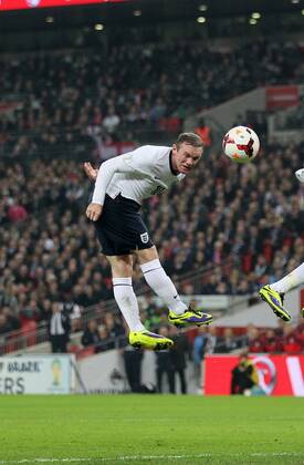 England s Wayne Rooney scoring his sides opening goal England v Poland - 2014 World Cup Qualifier - Wembley - London - England -15 10 2013 - Pic David Klein Sportimage EDITORIAL USE ONLY. No use with unauthorised audio, video, data, fixture lists, club league logos or live services. Online in-match use limited to 120 images, no video emulation. No use in betting, games or single club league player publications.