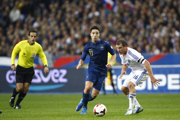 Samir Nasri (France), Teemu Tainio (Finland) France - Finland -15 10 2013 GwendolineLeGoff Panoramic