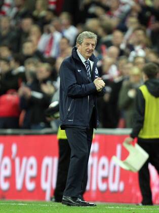 England v Poland - World Cup Qualifier . . Wembley, London, UK . . 15.10.2013 Roy Hodgson, England manager, looks happy at the end.