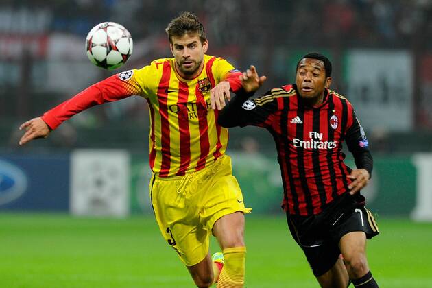 AC Mailand vs FC Barcelona (Barca) - Gerard Pique -Robinho 