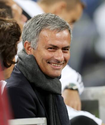 Trainer Jose Mourinho (Chelsea). FC Schalke 04-FC Chelsea . Gelsenkirchen, GER, 22.10.2013 , Fussball-Champions League 2013-2014 .