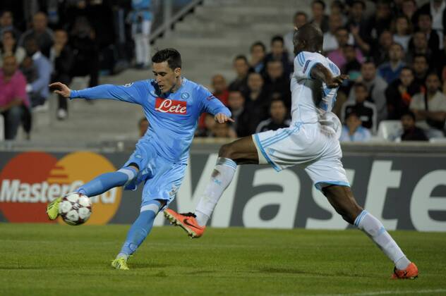 But Callejon (Naples) FOOTBALL : Marseille vs Naples - Champions League - 22 10 2013 FranckPennant Panoramic 