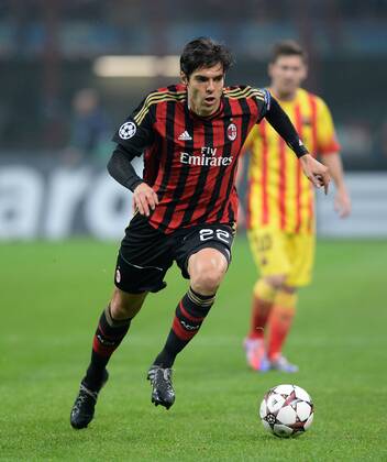 FUSSBALL CHAMPIONS LEAGUE SAISON 2013 2014 Vorrunde AC Mailand - FC Barcelona 22.10.2013 Kaka (AC Mailand) am Ball 