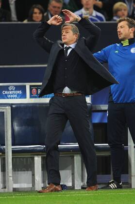 22-10-2013, Fussball, Saison 2013-2014, UEFA Champions League, Vorrunde, FC Schalke 04 - FC Chelsea, Trainer Jens Keller (Schalke 04)