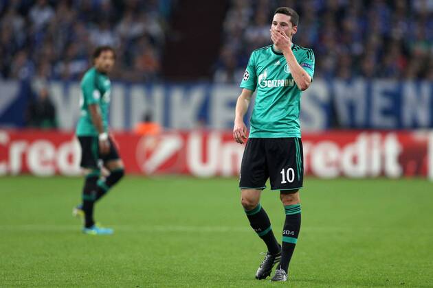Julian DRAXLER (GE) ist enttaeuscht Fussball Champions League, Vorrunde, 3. Spieltag, FC Schalke 04 (GE) - Chelsea FC (CHE), am 22.10.2013 in Gelsenkirchen Deutschland.