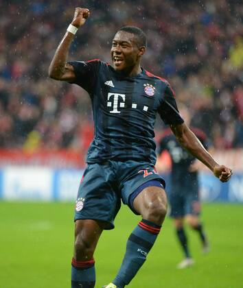23.10.2013, xjhx, Fussball, Champions League, FC Bayern München - Viktoria Plzen, v.l.David Alaba (FC Bayern München) Torjubel, Goal celebration, celebrate the goal 2:0