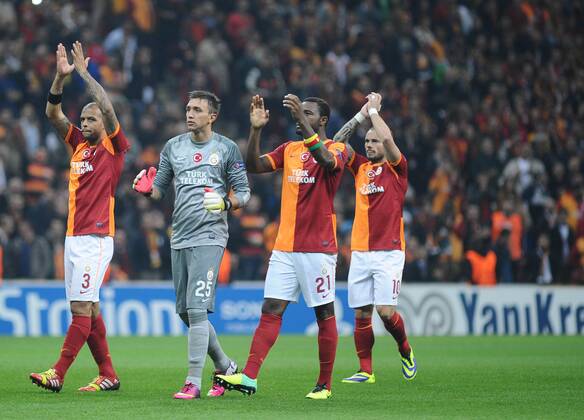 UEFA Champions League group B match between Galatasaray and FC Copenhagen at Turk Telekom Arena Stadium on October 23, 2013 in Istanbul, Turkey Pictured: Goalkeeper Fernando Muslera of Galatasaray. 