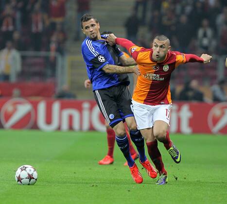 UEFA Champions League group B match between Galatasaray and FC Copenhagen at Turk Telekom Arena Stadium on October 23, 2013 in Istanbul, Turkey Pictured: Burak Yilmaz of Galatasaray. 