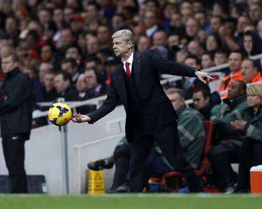 Arsenal s Arsene Wenger in action Arsenal v Liverpool - Barclays Premier League - Emirates Stadium - London - England -02 11 2013 - Pic David Klein Sportimage EDITORIAL USE ONLY. No use with unauthorised audio, video, data, fixture lists, club league logos or live services. Online in-match use limited to 120 images, no video emulation. No use in betting, games or single club league player publications.