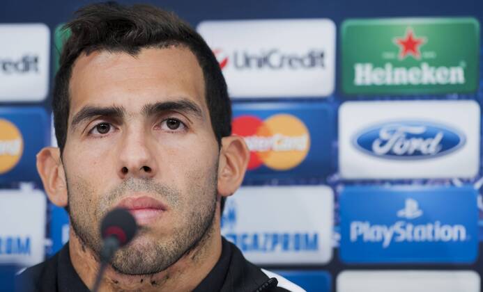 Carlos Tevez Juventus Torino 04 11 2013 Juventus Stadium Champions League 2013 2014 Press conference Football Calcio Juventus Real Madrid giorgioxperottino