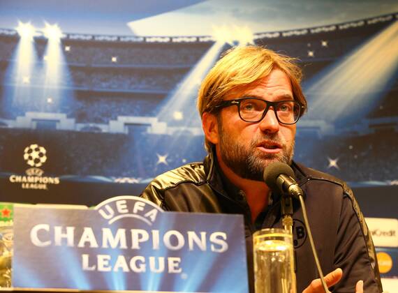 Dienstag 05.11.2013, Saison 2013 2014, UEFA Champions League, Pressekonferenz im Presseraum des Dortmunder Signal Iduna Parks vor dem Spiel zwischen dem BVB Borussia Dortmund und dem FC Arsenal London, Trainer Jürgen Klopp (BVB)