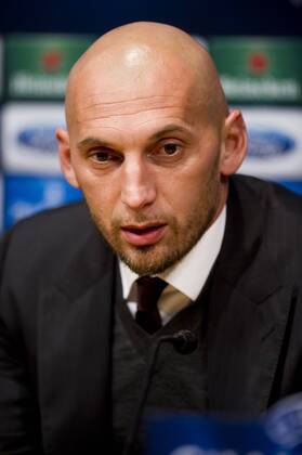 AC Milan s Christian Abbiati attends a press conference at Camp Nou Stadium in Barcelona. November 5, 2013.  (20131105070)