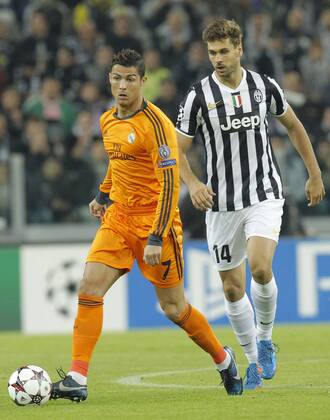 Cristiano Ronaldo Real Madrid, Fernando Llorente Juventus, Torino 05-11-2013 Juventus Stadium Football Calcio 2013 2014 Champions League Juventus Turin - Real Madrid MarcoxBertorello