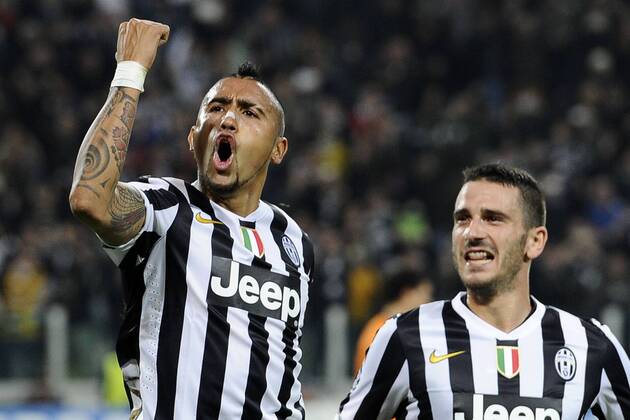 Db Torino 05 11 2013 - Champions League Juventus Turin vs Real Madrid: Torjubel Arturo Vidal 