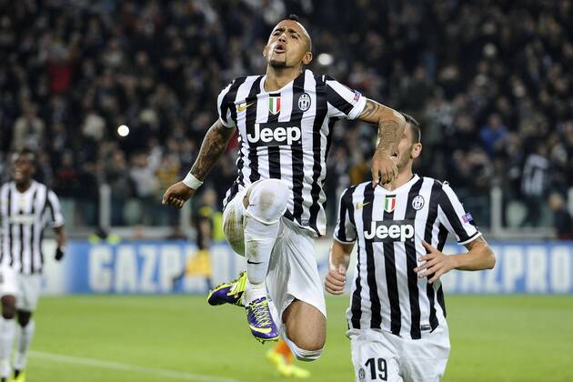 Db Torino 05 11 2013 - Champions League Juventus Turin vs Real Madrid: Torjubel Arturo Vidal 