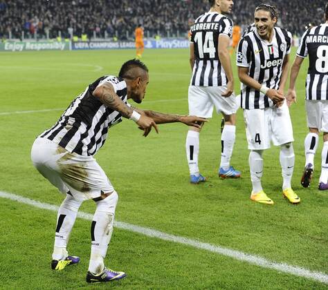 Db Torino 05 11 2013 - Champions League Juventus Turin vs Real Madrid: Torjubel Arturo Vidal 