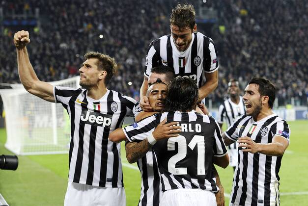 Db Torino 05 11 2013 - Champions League Juventus Turin vs Real Madrid: Torjubel Arturo Vidal 