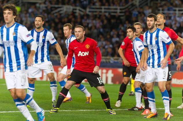 San Sebastian, Spain, 2013 11 05 Wayne Rooney (10)(Manchester U) during the UEFA Champions League match between Real Sociedad San Sebastian and Manchester United (ManU) at Anoeta Stadium 