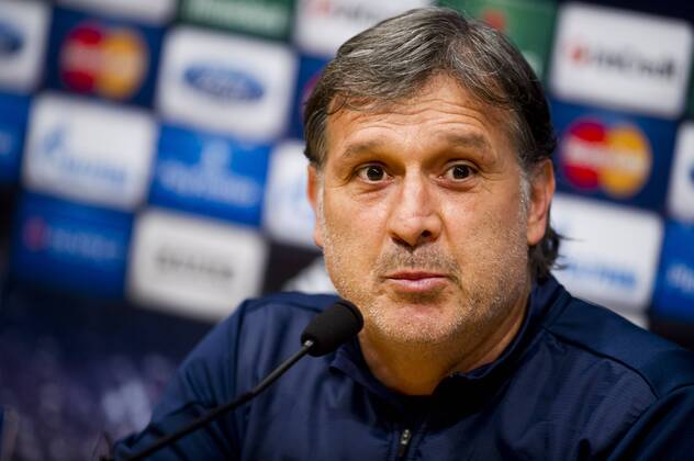 FC Barcelona s coach Gerardo Tata Martino attends a press conference at Camp Nou Stadium in Barcelona. November 5, 2013.  (20131105027)