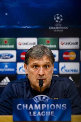 FC Barcelona s coach Gerardo Tata Martino attends a press conference at Camp Nou Stadium in Barcelona. November 5, 2013.  (20131105036)