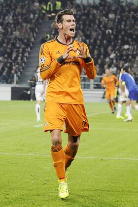 Db Torino 05 11 2013 - Champions League Juventus Turin vs Real Madrid: Torjubel Gareth Bale 