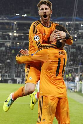 Db Torino 05 11 2013 - Champions League Juventus Turin vs Real Madrid: Torjubel Gareth Bale 
