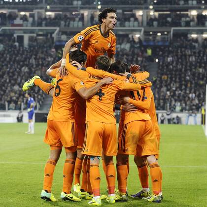 Db Torino 05 11 2013 - Champions League Juventus Turin vs Real Madrid: Torjubel Gareth Bale 