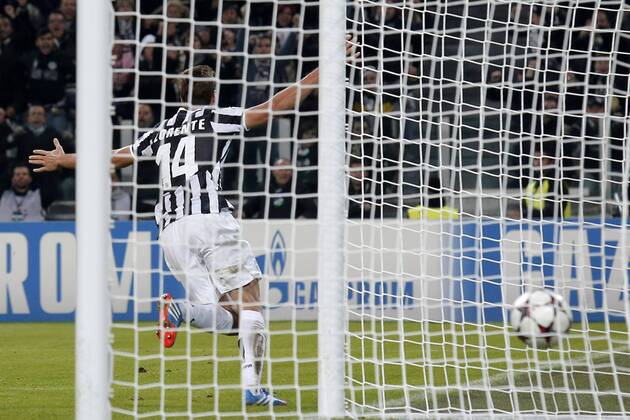 Fernando Llorente Juventus, Goal Celebration Torino 05-11-2013 Juventus Stadium Football Calcio 2013 2014 Champions League Juventus Turin - Real Madrid MarcoxBertorello
